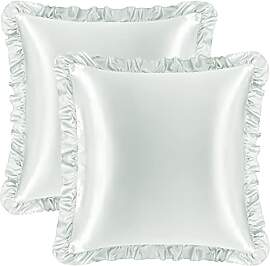 PiccoCasa 2er Set Kissenbezug Satin Kissenbezüge