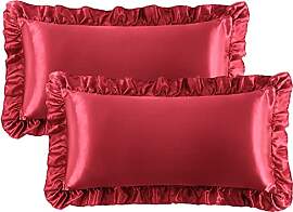 PiccoCasa 2er Set Kissenbezug Satin Kissenbezüge