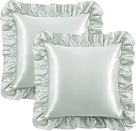 PiccoCasa 2er Set Kissenbezug Satin Kissenbezüge