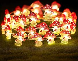 Pilz Lichterkette,2M 20LED Mushroom