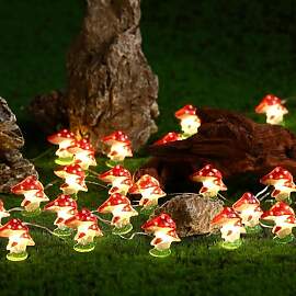 Pilz Lichterkette, 2M 20LED Pilze Lampe, Mushroom