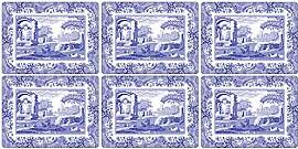 Pimpernel Blue Italian Placemats, Set of 6 by