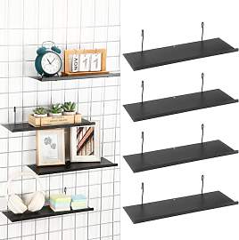 Pinkunn 4 Stück Gridwall Regal Metall Hängeregal 