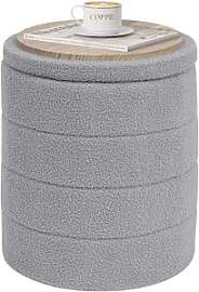 PINPLUS Hocker mit Stauraum Rund Aufbewahrungsbox