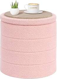 PINPLUS Hocker mit Stauraum Rund Aufbewahrungsbox