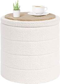 PINPLUS Hocker mit Stauraum Rund Aufbewahrungsbox