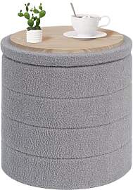 PINPLUS Hocker mit Stauraum Rund Aufbewahrungsbox