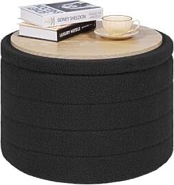 PINPLUS Hocker mit Stauraum Rund Sitzhocker mit