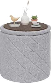 PINPLUS Sitzhocker mit Stauraum Rund, Weicher