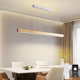 Pinrutar Holz LED Pendelleuchte Esstische Dimmbare 