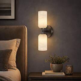 PIOUTNF Marmor Wandlampe Schwarz,Spiegelleuchte
