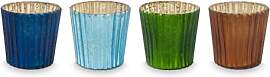 Pip Studio Love Birds Teelichthalter Glas blau 4er 