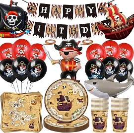 Piraten Geburtstag Deko Set,80 Stück pirat