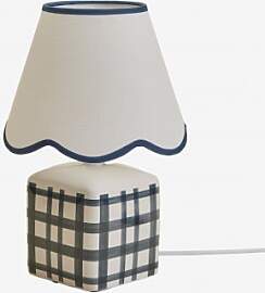 Pirela Tischlampe Aus Keramik Und Leinen, 35 Cm