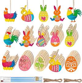 PIujsym 60 Stück Oster Bastelset Kinder, Ostern