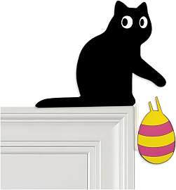 PIujsym Türrahmen Deko Ostern - Lustige Schwarze