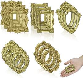 Piuluvor® 15 Stück Mini Bilderrahmen Gold,