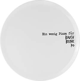 Pizzateller Graffiti Schwarz/Weiß
