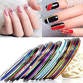 PKOUVOO 30 Stück Nail Art Dekoration Linie