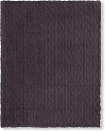 Plaid DESCANSO "Jacquard teddy", grau