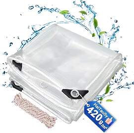 Plane Wasserdicht Transparent mit ösen 3x5m,