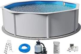 Planet Pool Stahlwandpool Set (5-teilig) hoch rund 