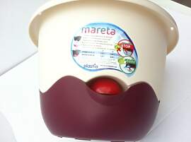 Plastia Schumm Mareta 25cm Elfenbein/Weinrot