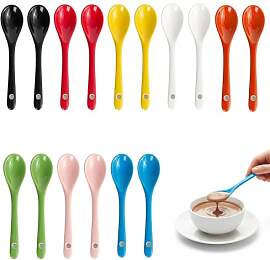 Plastiklöffel, 16-teiliges Set, Keramik, bunte