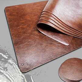 Platzdeckchen Abwaschbar mit Untersetzer,