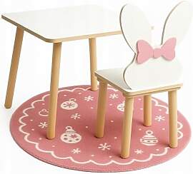 PlayPals Furniture Kindertisch mit 2 Stühlen-