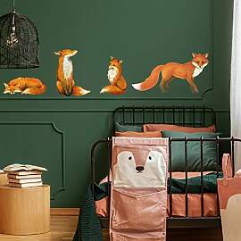 PLIGREAT 4 Stück Fuchs Wandtattoo Kinderzimmer