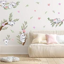 PLIGREAT Aquarell Koala Wandtattoo Kinderzimmer