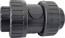 Plimat PVC Kegelrückschlagventil Federbelastet