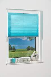 Plissee K-HOME "Klemmfix Pisa", blau