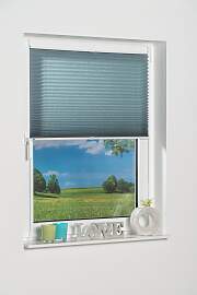 Plissee K-HOME "Klemmfix Pisa", blau