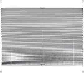 Plissee Solid Crash Silber ca. 105x130cm
