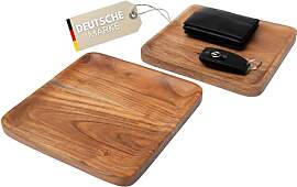 Plogis Holztablett Viereckig aus Akazie - 2er Set