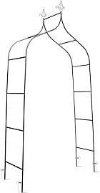 Plonos Rosenbogen Rankhilfe 265 cm Kletterpflanzen 