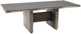Ploß Nizza Gartentisch 220x100cm Geflecht/Glas