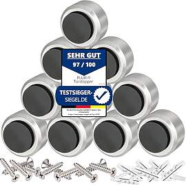 PLURI - Premium Türstopper Wand Edelstahl [10er