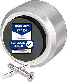 PLURI - Premium Türstopper Wand Edelstahl [1er