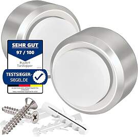 PLURI - Premium Türstopper Wand Edelstahl [2er