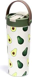 pluseight Edelstahlbecher mit Strohhalm, 660 ml,