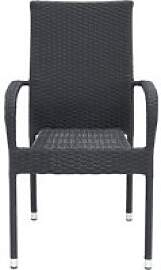 POCOline Gartenstuhl Palermo schwarz Polyrattan