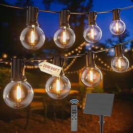 Pogestrand Solar Lichterkette Aussen G40 20M USB