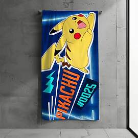 Pokémon Strandtuch, 100% Baumwolle, 140 x 70 cm,