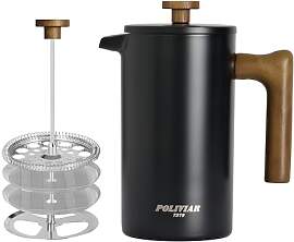 Poliviar French Press Kaffeebereiter 1 Liter/8