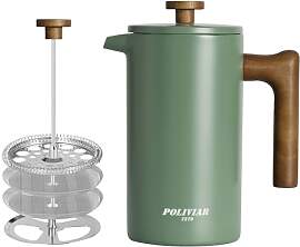 Poliviar French Press Kaffeebereiter 1 Liter/8