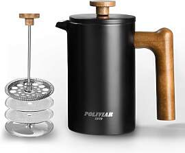 Poliviar French Press Kaffeebereiter 600 ml/21oz,