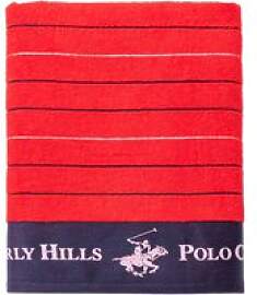 POLO CLUB Strandtuch POLO CLUB rot Baumwolle B/L:
